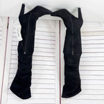 Shoe’n Tale Microfiber Over The Knee Thigh High Boots Black 7.5 Block Heel Photo 5