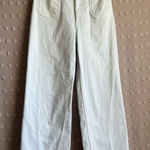 Anthropologie Maeve The Colette High Waisted Wide Leg Cropped Pant Sz 26 White Photo 0