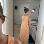 Sonoma Lauren Lane Dress Pink Peasant Ruffle Sleeveless Tiered Maxi Photo 2