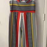 Privy  Color-block Capri Jumpsuit L Colorful Dopamine Stripes Resortwear Retro Photo 0