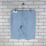 Ann Taylor NWT The Boardwalk Blue and White Striped Bermuda Shorts Size 14 Photo 5