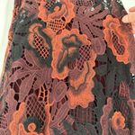 Alexia Admor Womens Lined Sleeveless Lace Midi Sheath Dress Burgundy Black Small Photo 9