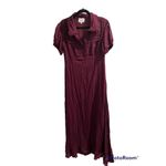 Bohme ✨Maroon Polka Dot Collared Maxi Dress✨ Photo 5