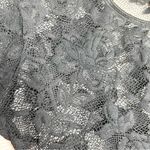 Victoria's Secret Victoria’s Secret Sheer Black Floral Lace Long Sleeve Bodysuit Size Medium Photo 3