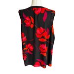 CAbi Black & Red Floral Blouse Women Basic Top Size Small | 47-32 Photo 1