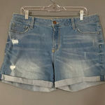 Arizona Jeans Arizona Jean Co Light Wash Cuffed Denim Jean Shorts Size 15 Photo 0