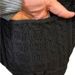 Aran Shawl Wrap With Pockets Black Cable Photo 7