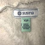 Susina Size XS Microsuede Faux Shearling Vest Vegan Open Front Warm Cozy Boho Photo 2