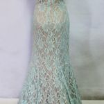 Sequin Hearts  Lace Blue Strapless Beaded Formal Prom Gown Dress Small - Medium Photo 1