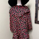 ZARA long sleeve poplin floral ruffle mini dress Photo 4