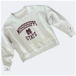Mississippi State Bulldogs Women's Crew Neck Embroidered Sweatshirt Size Small Gray Photo 0