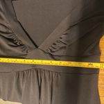 Susana Monaco  Black Plunging neckline black stretch dress 3/4 length sleeves Photo 6