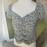 Sienna Sky  Short Sleeve floral top off the shoulder sleeves Size M Photo 0