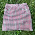 Talbots  Pink and Gray Houndstooth Wool Blend Skirt‎ Photo 0