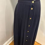 VTG 70s/80s JH Collectible Women’s Sz:12 Navy Blue Maxi Long Wool Pleated Skirt. Photo 15