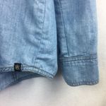 Rock & Republic Blue Denim Button Up Chambray Western Studded Top L Photo 5