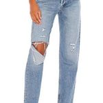 AGOLDE Women’s 90’s Pinch Waist Lineup Wash Distressed Straight Leg Jeans Sz 27 Photo 0