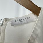Everlane  The Cotton Poplin V-Neck Tank Dress in White Size‎ 6 Photo 4