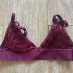 Urban Outfitters Out From Under floral appliqué crochet sheet satin triangle bralette top S Photo 0