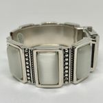 Chico's Chico’s women’s quartz analog cuff bracelet watch 25mm silver tone gray stones s Photo 4