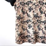 J.Crew Factory Blush Pink & Gray Floral Print Contrast Top Photo 4