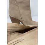 Sam Edelman  Boots Beige Leather Agnes Stacked Heel Ankle Bootie Western US 10 M Photo 7