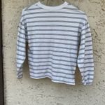 Madewell Size XXS Striped Balloon Sleeve White long sleeve top raglan Photo 6