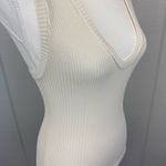 Intimately Free People Clean Slate Cropped Tank Top Ivory Ribbed Scoop Neck M White Size M Photo 2