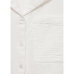Mango Uniqlo 100% Gauze Cotton Short Sleeved Cotton Shirt Off White NWT Size 12/XXL Photo 4
