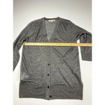 Loft  Gray Long‎ Button Front Cardigan Sweater Classic Layering Essential L Photo 2
