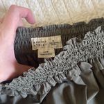 Kate Spade  Broome Street Floral Embroidered Poplin Skirt Olive Green Size M Photo 3