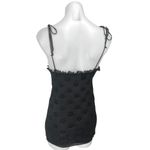 Urban Outfitters Motel Black Sleeveless Floral Jacquard Ruffle Cami Tank Mini Bodycon Dress XS Photo 1
