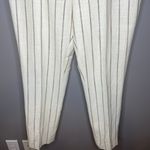 NWT Suistudio Silk Linen Off White Sand Stripe Lane Classic Trouser Pants Size 2 Photo 3