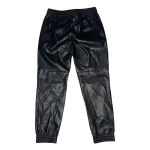 Anthropologie  Women's Small Black Sleek Faux Leather‎ Elastic Waist Joggers Photo 7