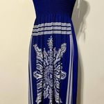 Cristinalove  small navy pullover maxi with adjustable straps and stretchy top Photo 11