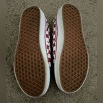 Vans Maroon Burgundy Red & White Checkered Lace-Up Gym Shoes Photo 4