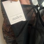 NWT AUDEN Black Rose Lace Thong Bodysuit Teddy V Photo 7