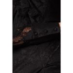 Alexis Lucasta Gown Women's 10 Black Lace Ruched Ruffle Trim Maxi Evening Formal Photo 9