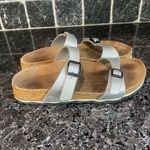 Birkenstock  Birki’s Silver Two Strap‎ Sandals Size 5 Photo 1