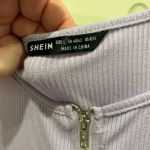 SheIn Lavender Purple Zip Up Bodysuit size 8/10 Photo 2