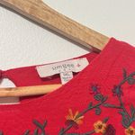 Umgee  Red Floral Embroidered Dress Size XL Women’s Boho Babydoll Photo 2