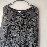 Soma  Women's Size Small‎ Black Gray Metallic Party Sweater Mini Dress Photo 2