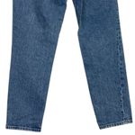 ZARA  Relaxed High Rise Straight Wide Leg Stretch Jeans 6 Medium Blue Wash #4066 Photo 4