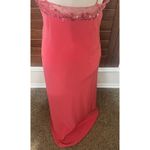 Gilar Evening Gown Maxi Beaded Dress Coral Pink sz 8 Glam Prom Fairy Formal Photo 4