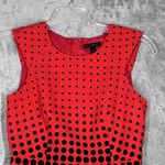 J.Crew  Dress Womens 2 Black Red Cascading Polka Dots Party Wedding Office Career Photo 4