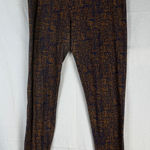 LuLaRoe  Leggings in Blue and Brown Pattern Photo 0