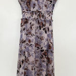Simply Vera‎ Wang Purple Floral Short Sleeve Dress Women Photo 0