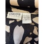 Chico's  TRAVELERS Pebblestone Sydney Tunic Shirt Dress Black/Ecru Sz‎ 2-L/12 Photo 6