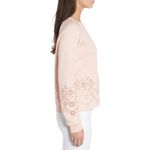 Rebecca Minkoff Morgan Scalloped Eyelet Pullover Sweatshirt in Light Pink Photo 2