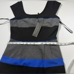 BCBGMAXAZRIA  Black and Gray Blouse with Blue Highlights 💙 Photo 7